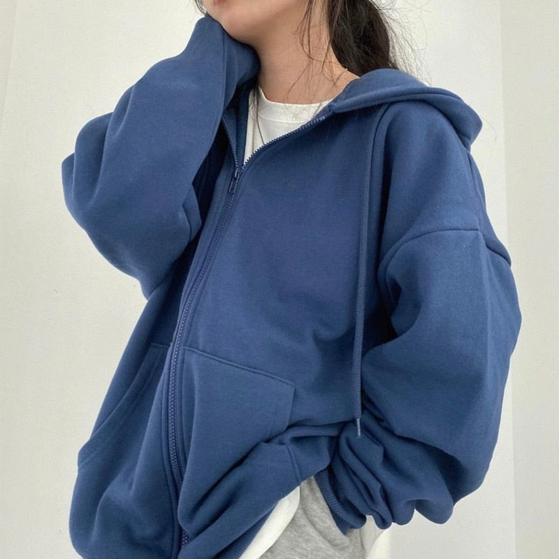 Oversized Zip Up Hoodie